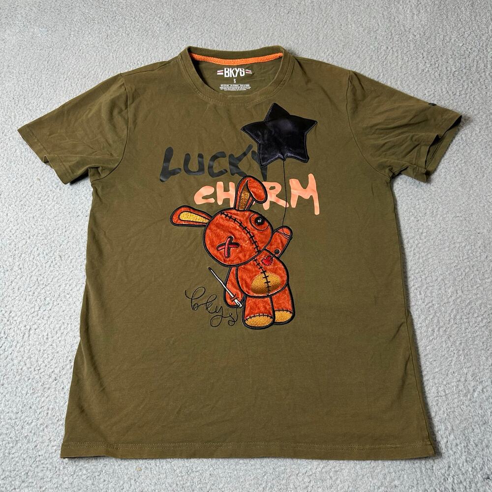 BKYS Tee Shirt Mens S Green Lucky Charm Original Short Sleeve Pullover T-Shirt